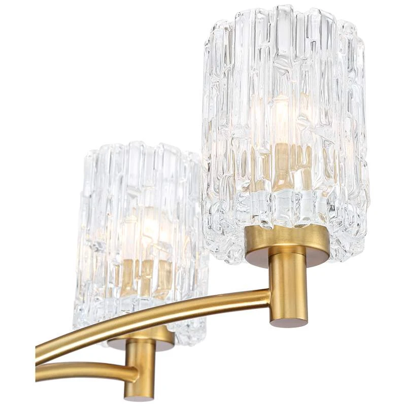 Possini Euro Icelight 31 1/2"W Warm Brass 9-Light Chandelier - Image 4