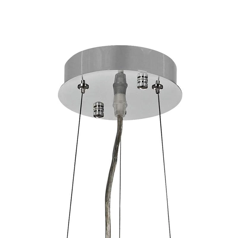 Possini Euro Jolie 20" Wide Silver Fabric Crystal Chandelier - Image 5