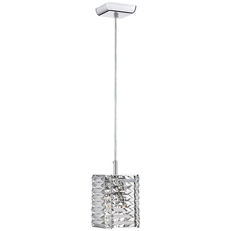 Possini Euro Lenke Chrome 6" Wide Modern Crystal Mini Pendant - Image 2