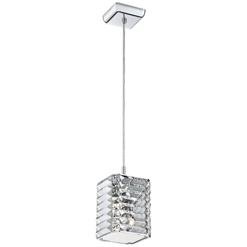Possini Euro Lenke Chrome 6" Wide Modern Crystal Mini Pendant - Image 5