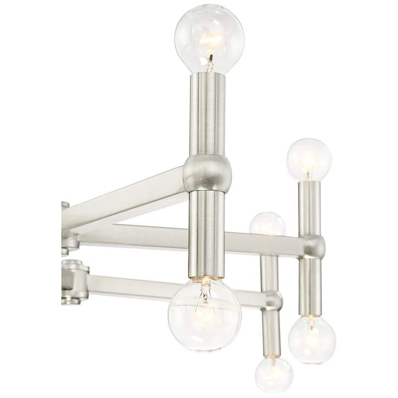 Possini Euro Marya 32"W Brushed Nickel 24-Light Chandelier - Image 3
