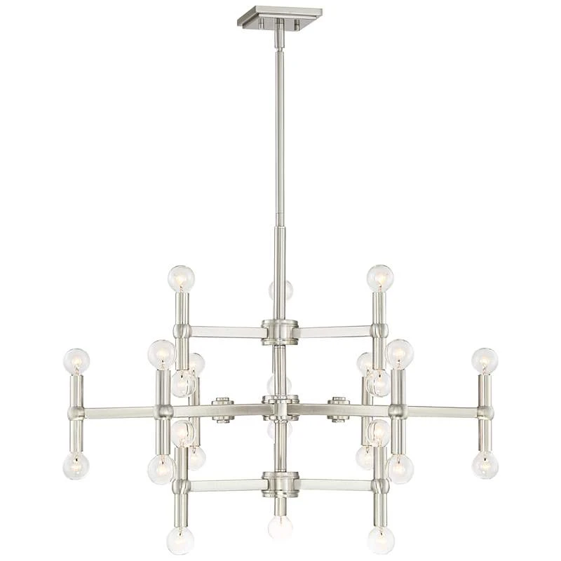 Possini Euro Marya 32"W Brushed Nickel 24-Light Chandelier - Image 5