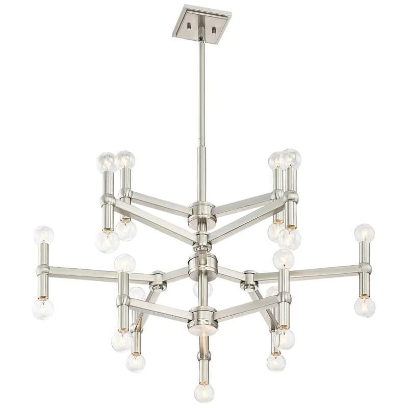 Possini Euro Marya 32"W Brushed Nickel 24-Light Chandelier - Image 6
