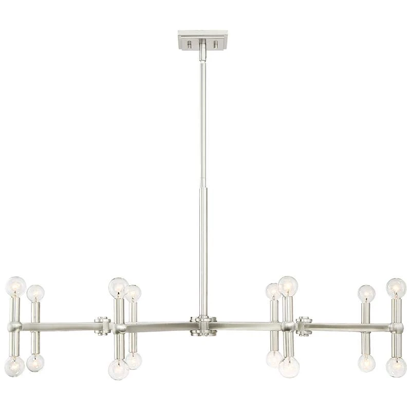 Possini Euro Marya 37 3/4" Wide Brushed Nickel 16-Light Chandelier - Image 5
