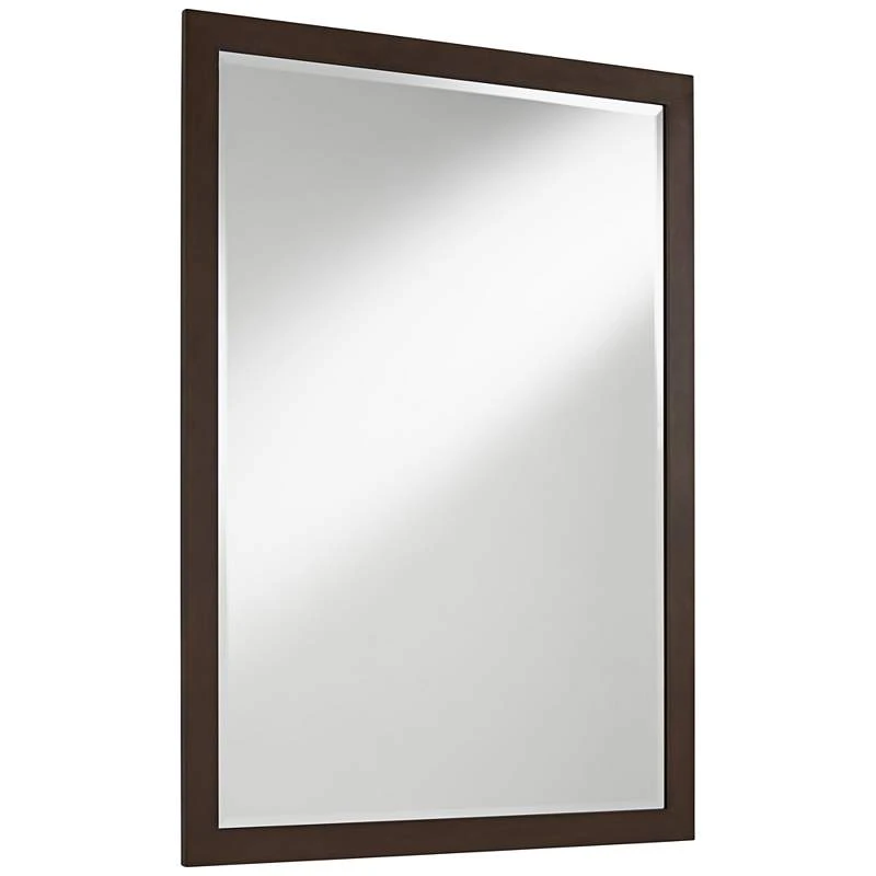 Possini Euro Metzeo 26" X 36" Bronze Rectangular Wall Mirror - Image 5