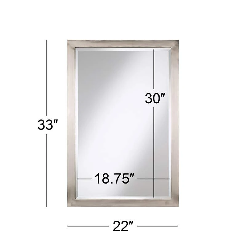 Possini Euro Metzeo Brushed Nickel 22" X 33" LED Wall Mirror - Image 7