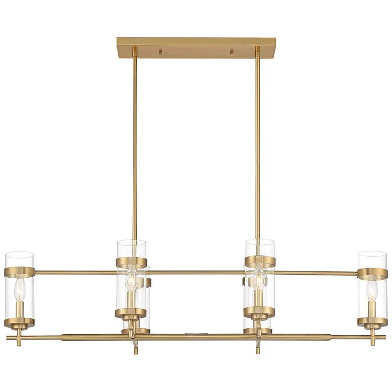 Possini Euro Mikel 42" Wide Soft Gold 6-Light Island Pendant - Image 6