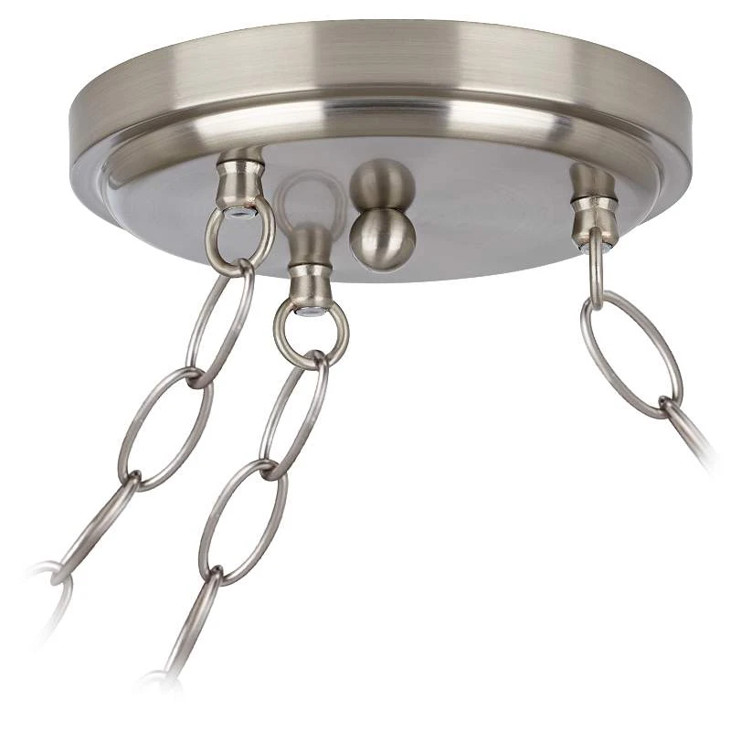 Possini Euro Milbury Brushed Nickel 3-Light Swag Chandelier - Image 2