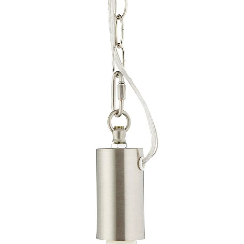 Possini Euro Nickel Plug-In Hanging Swag Chandelier With Clear A15 LED Bulb - Image 3