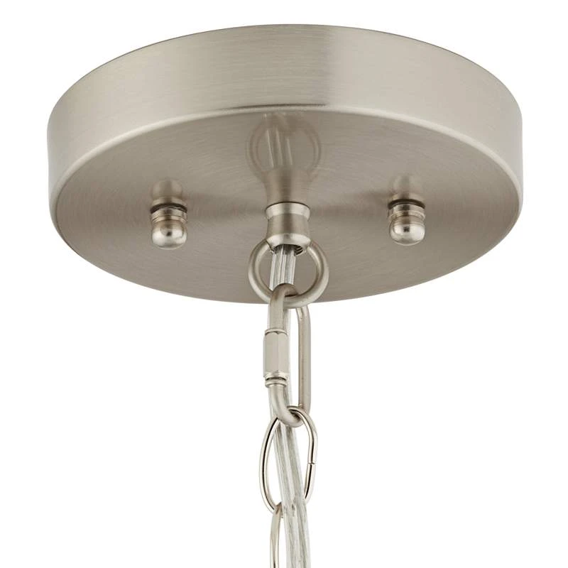 Possini Euro Nickel Plug-In Hanging Swag Chandelier With Clear A15 LED Bulb - Image 4
