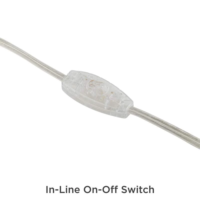 Possini Euro Nickel Plug-In Hanging Swag Chandelier With Clear A15 LED Bulb - Image 5