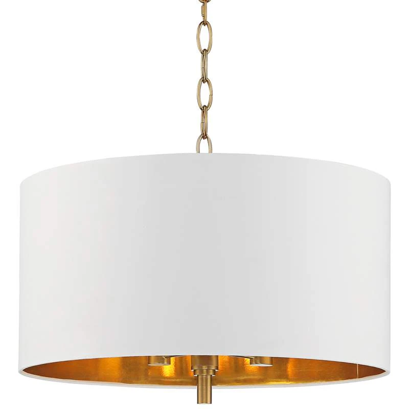 Possini Euro Rochelle 20" Wide White Drum 4-Light Pendant Light - Image 2