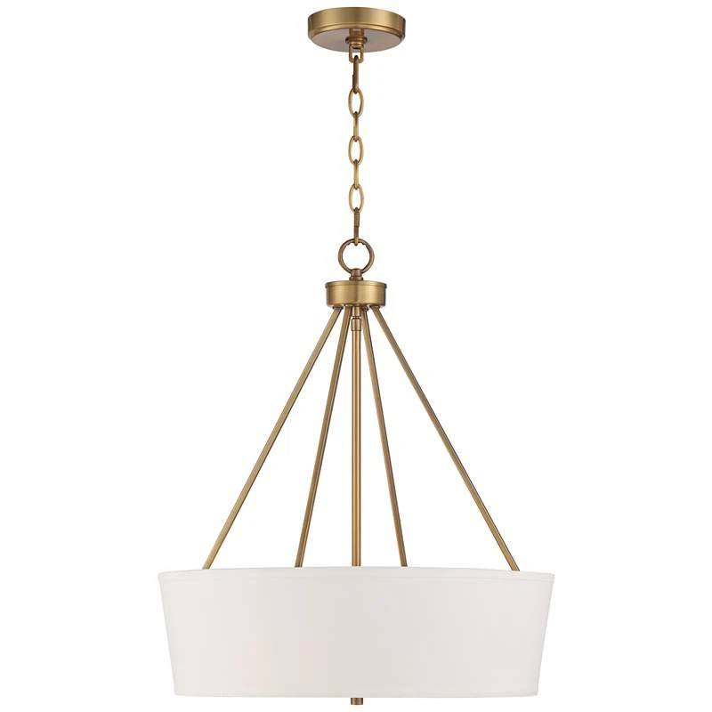 Possini Euro Saffira 20" Wide Warm Gold Modern Luxe Drum Pendant Light - Image 5