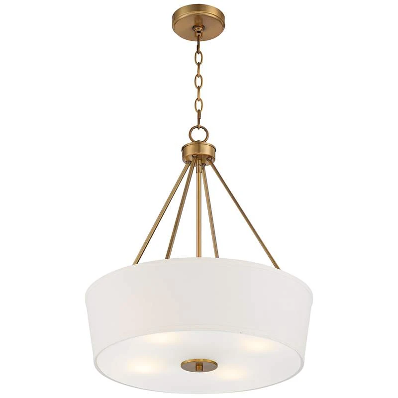 Possini Euro Saffira 20" Wide Warm Gold Modern Luxe Drum Pendant Light - Image 6