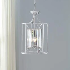 Possini Euro Soraya 13 3/4" Wide Chrome And Crystal Pendant Light