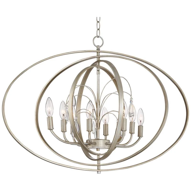 Possini Euro Tiller 31 1/2" Wide Satin Silver Pendant Light - Image 3