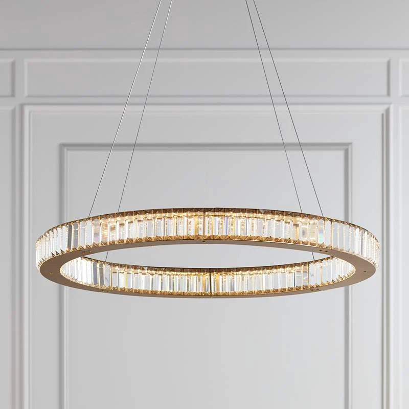 Possini Euro Vesta 35 1/2" Wide Gold Crystal LED Pendant Chandelier