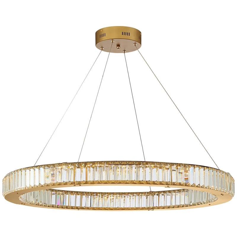 Possini Euro Vesta 35 1/2" Wide Gold Crystal LED Pendant Chandelier - Image 5