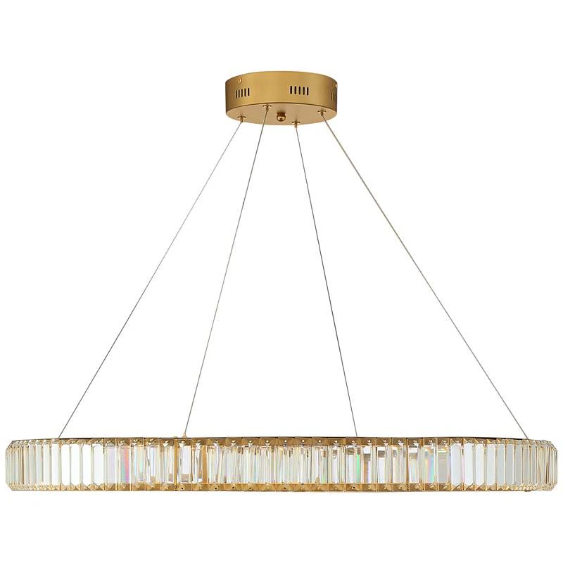 Possini Euro Vesta 35 1/2" Wide Gold Crystal LED Pendant Chandelier - Image 6