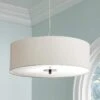 Possini Euro White Four Light 24" Wide Pendant Chandelier