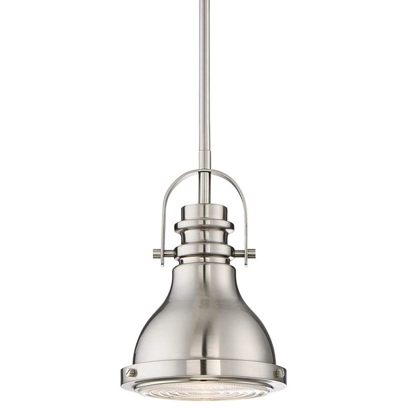 Verndale 6 1/2" Wide Brushed Nickel Modern Industrial Mini Pendant - Image 2