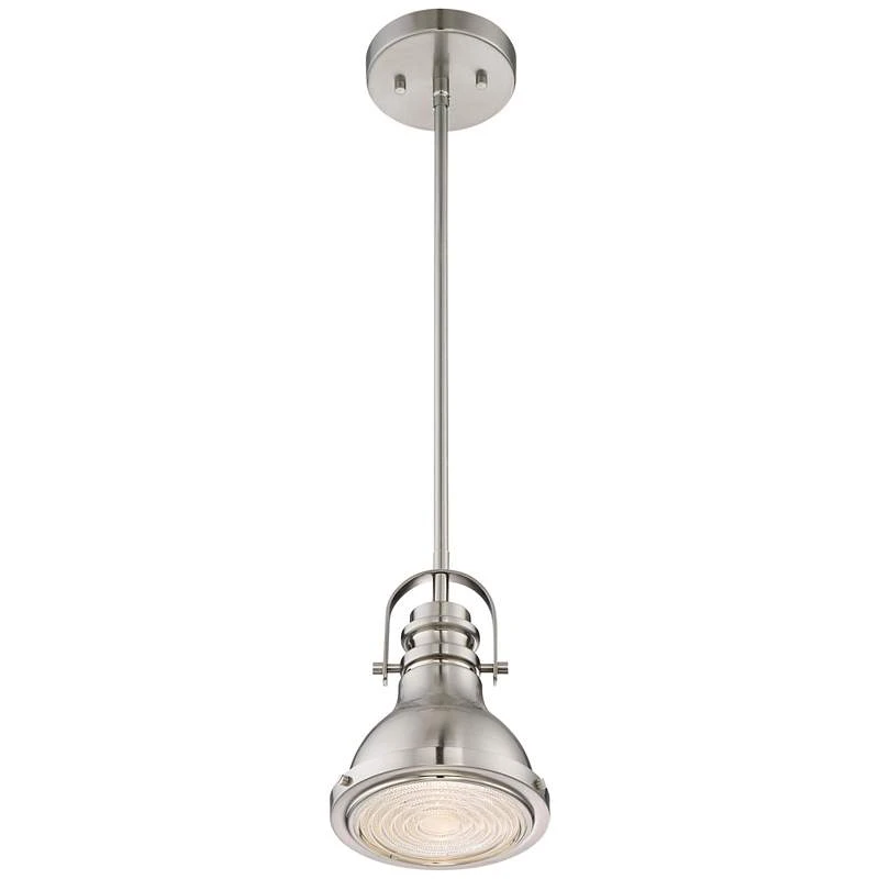 Verndale 6 1/2" Wide Brushed Nickel Modern Industrial Mini Pendant - Image 5