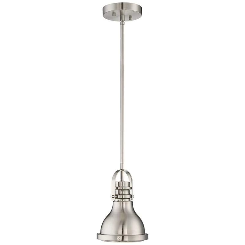 Verndale 6 1/2" Wide Brushed Nickel Modern Industrial Mini Pendant - Image 6